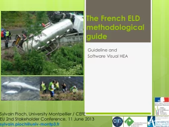 methodological  guide  Guideline and  Software Visual HEA  Sylvain Pioch, University Montpellier /