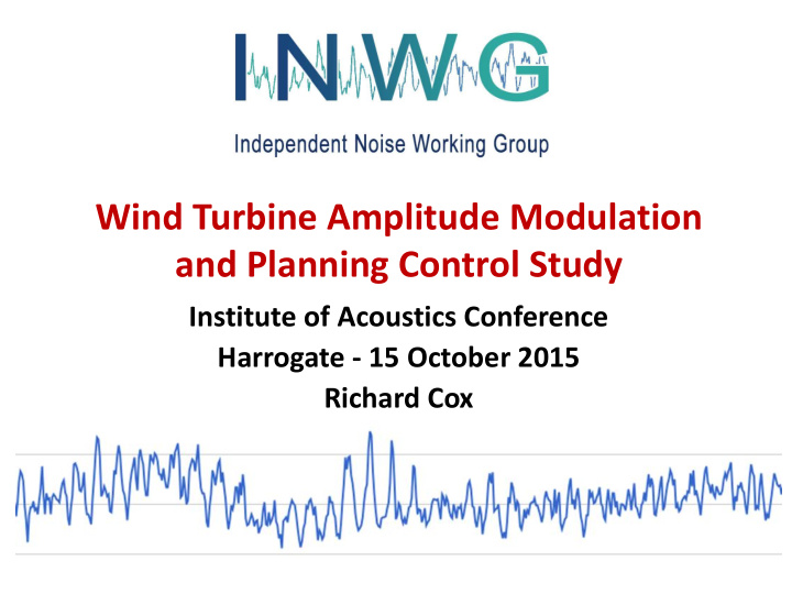 wind turbine amplitude modulation and planning control