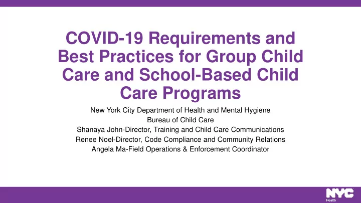 care and school based child