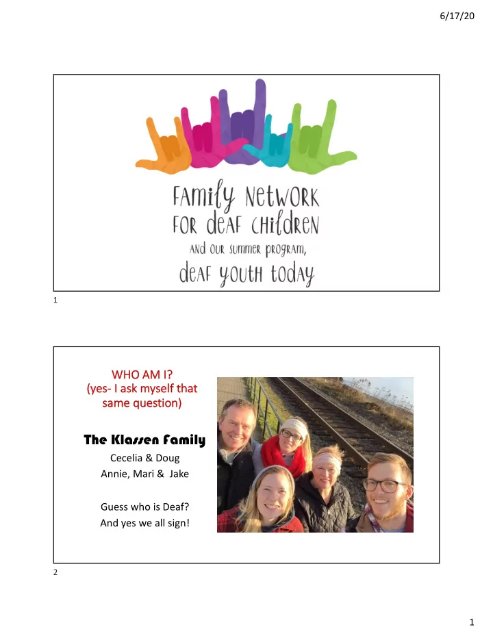 the klassen family
