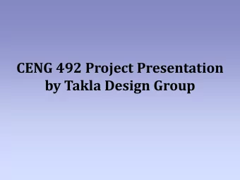 CENG 492 Project Presentation  by Takla Design Group  Project : Trade Center  An android