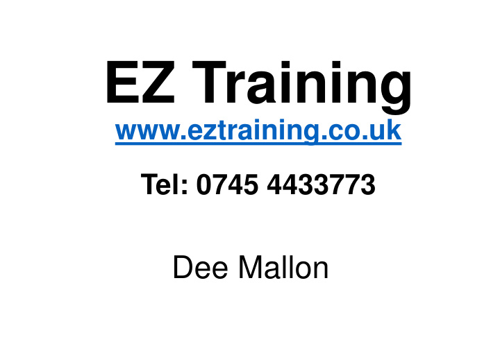 ez training