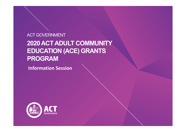 2020 act adult community education ace grants program