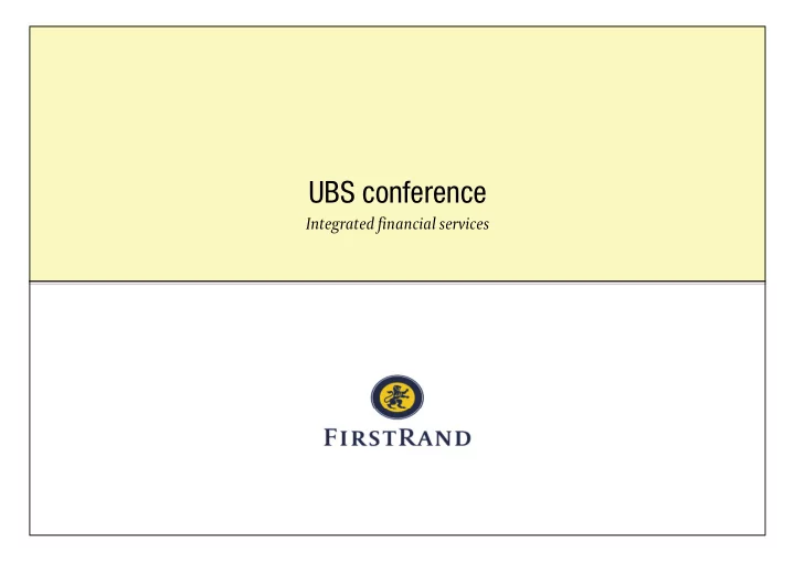 ubs conference