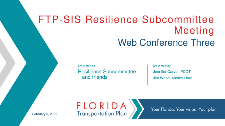 ftp sis resilience subcommittee