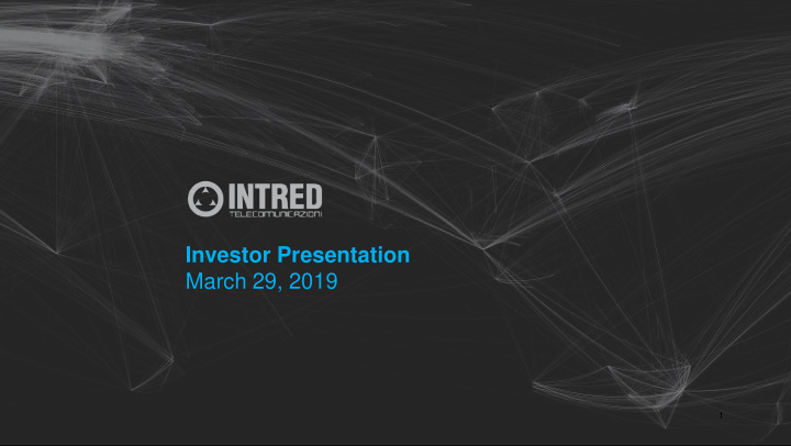 investor presentation march 29 2019