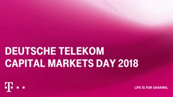 DEUTSCHE TELEKOM  CAPITAL MARKETS DAY 2018  TECHNOLOGY &amp; INNOVATION  Claudia Nemat  Key