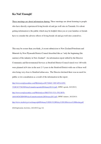 Ka Nui! Enough!  These meetings are about information sharing. These meetings are about listening