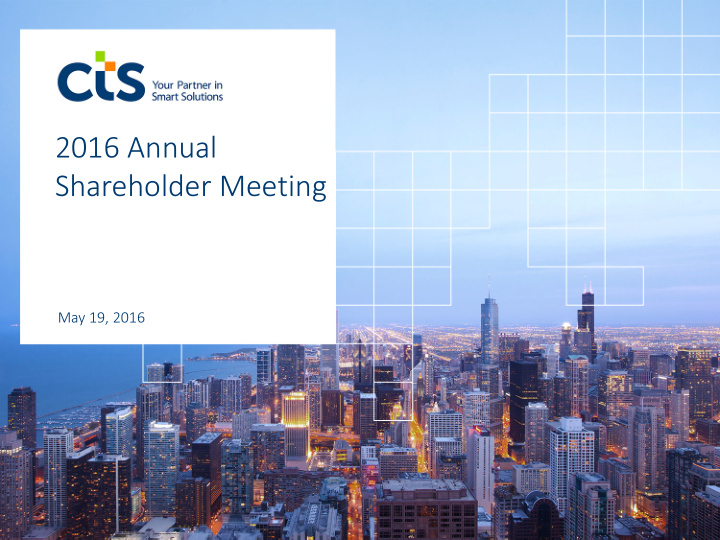 2016 annual shareholder meeting