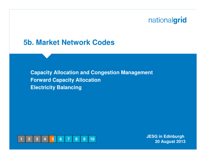 5b market network codes