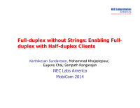 full duplex without strings enabling full duplex with