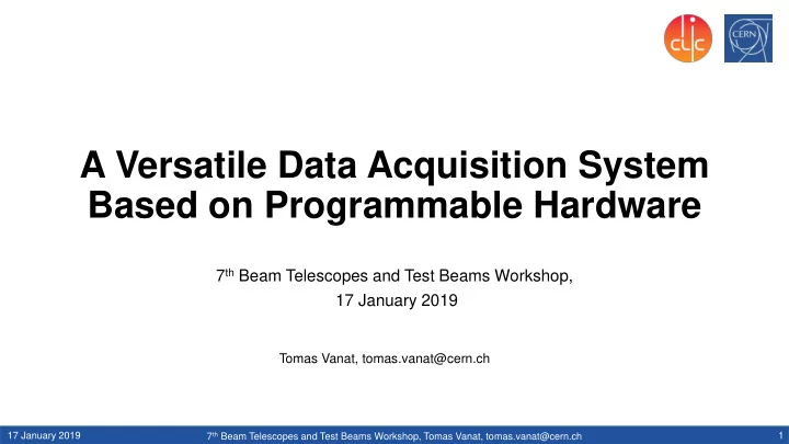 a versatile data acquisition system based on programmable