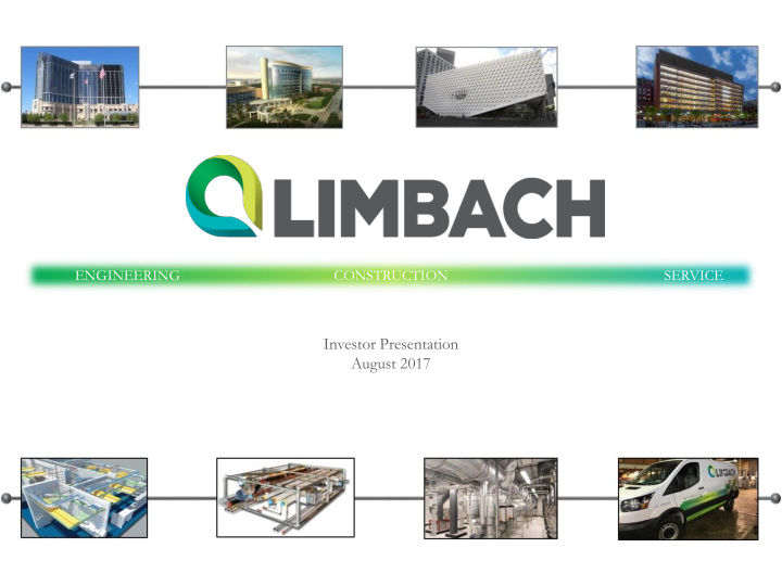 investor presentation august 2017 forward looking