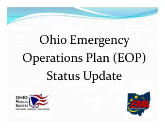 Ohio Emergency  Operations Plan (EOP)  Status Update  Brad Schwartz, State Planner  Ohio Emergency
