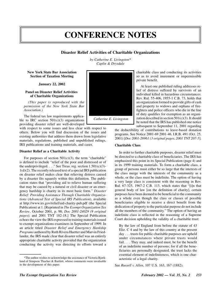conference notes