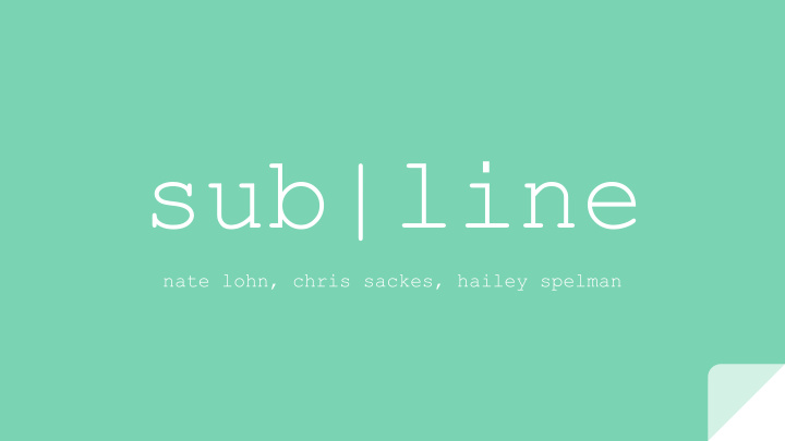 sub line