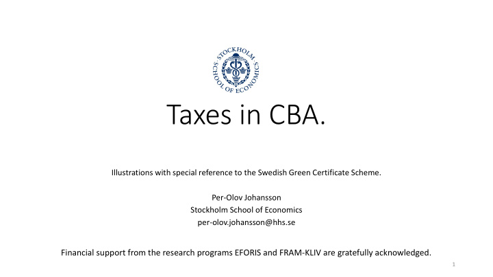 taxes in cba