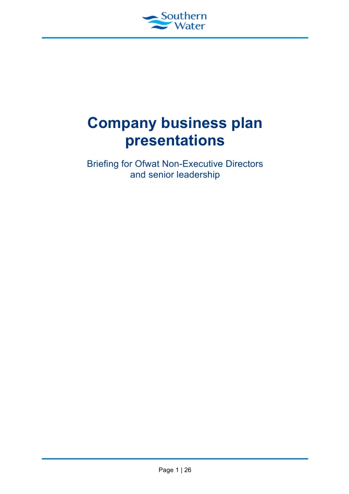 company business plan presentations