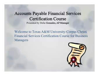 Accounts Payable Financial Services  Accounts Payable Financial Services  Certification Course