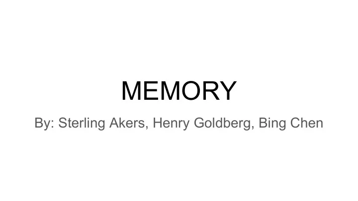 memory