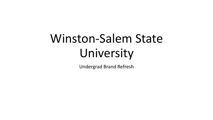 winston salem state university