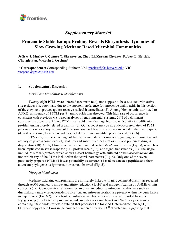 supplementary material proteomic stable isotope probing