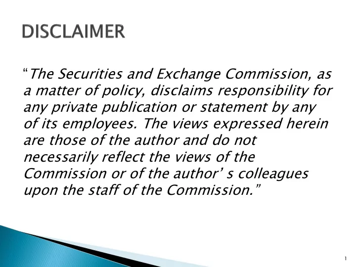 a matter of policy disclaims responsibility for