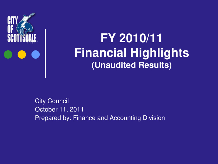 fy 2010 11 financial highlights