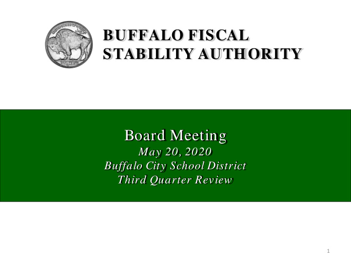 buffalo fiscal stability authority board meeting