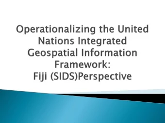 Current Status  Challenges of Geospatial  Information Management in  Fiji  National