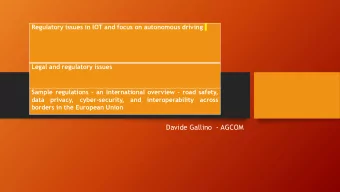 Davide Gallino  - AGCOM  Summary  Why regulators should discuss such a far-fetched topic as