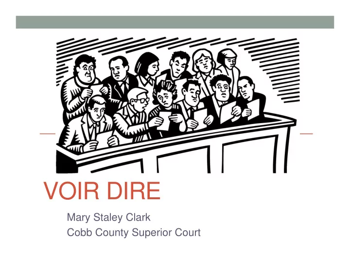 voir dire