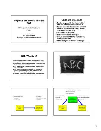 1  1. Antecedents  2. Behaviours  Other CBT Concepts  Other CBT Concepts  3. Consequences