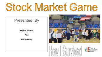 Presented  By  Regina Ferreira  And  Phillip Henry  WARM UP:  Please go to  kahoot.it on any