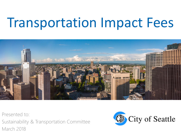 transportation impact fees
