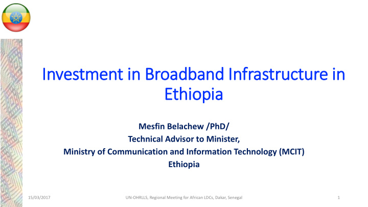 in investment in in broadband in infrastructure in in
