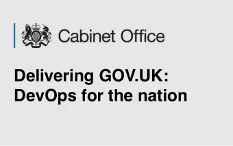 Delivering GOV.UK:  DevOps for the nation  @annashipman  @annas  @annashipman  GDS  GDS  GDS  GDS