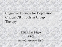 cognitive therapy for depression critical cbt tools in