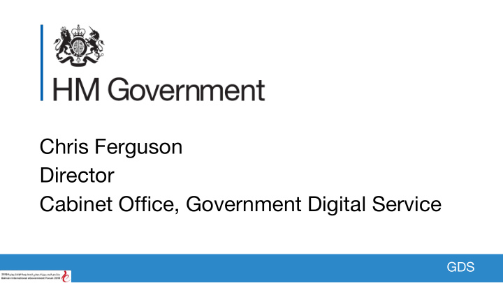 director cabinet office government digital service