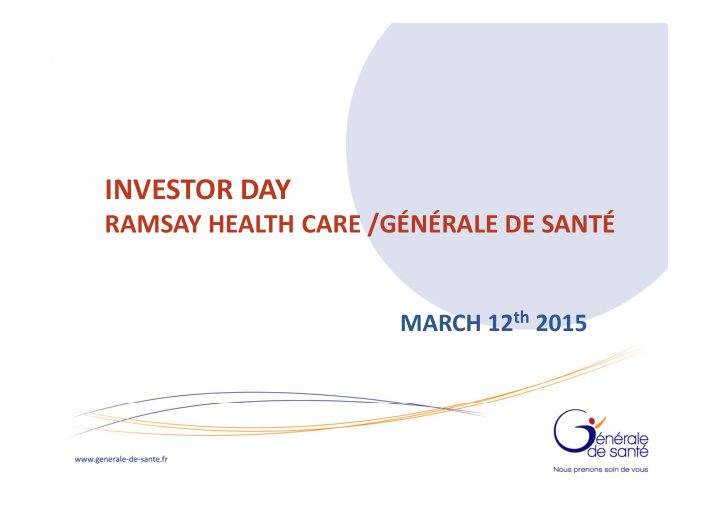 investor day