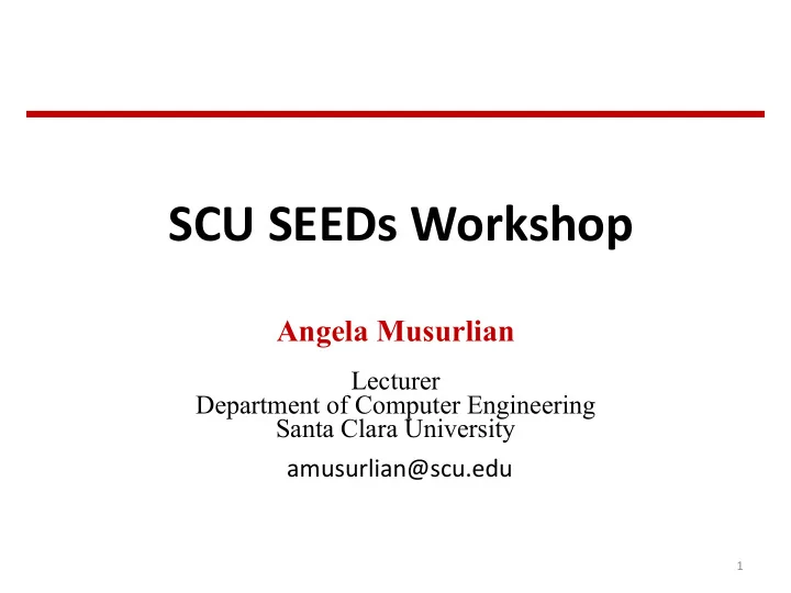 scu seeds workshop