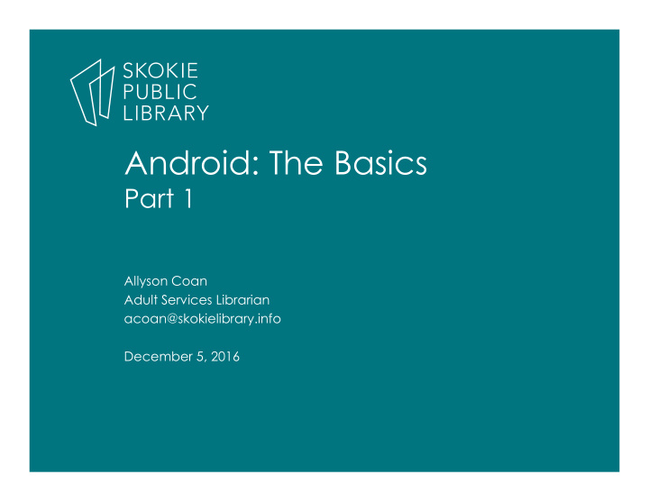 android the basics