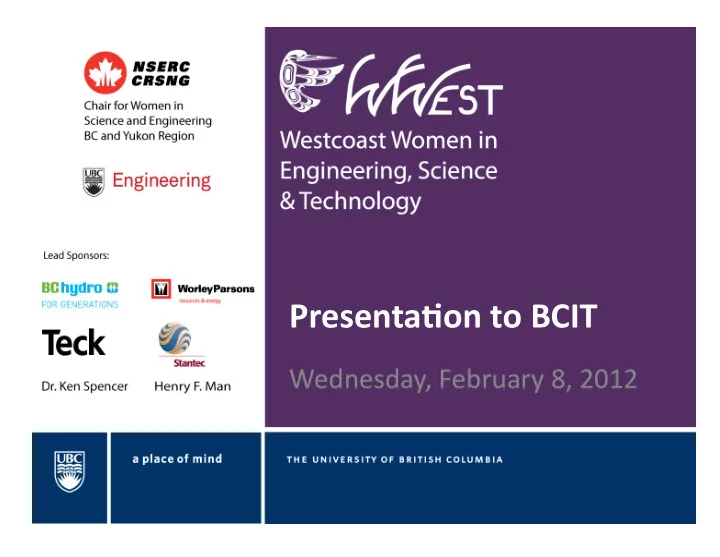 presenta on to bcit