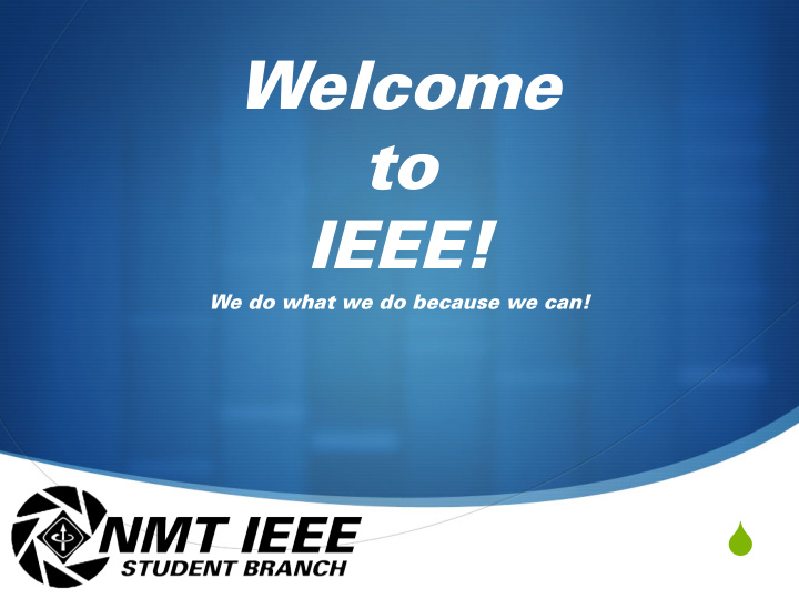 welcome to ieee