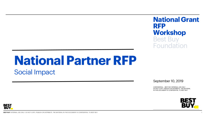 national partner rfp
