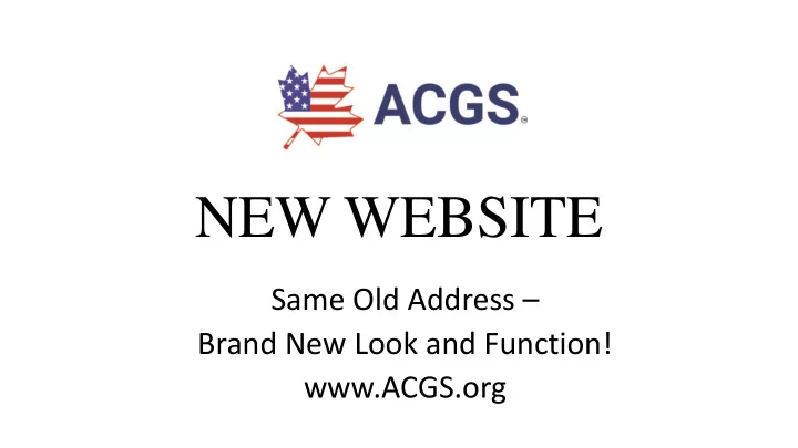 new website
