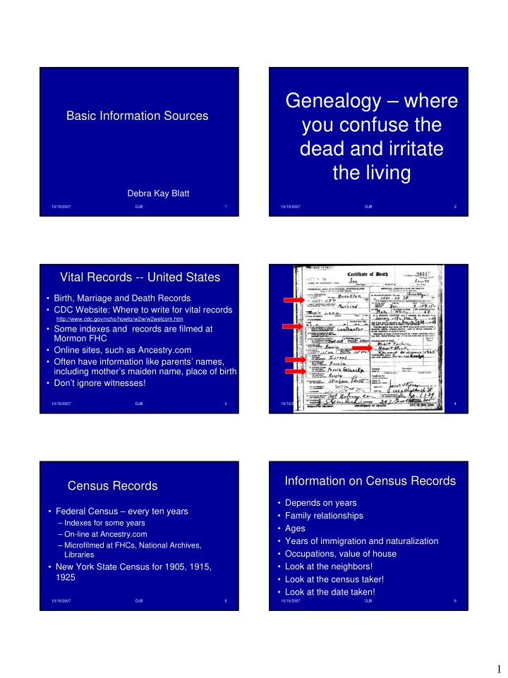 genealogy where