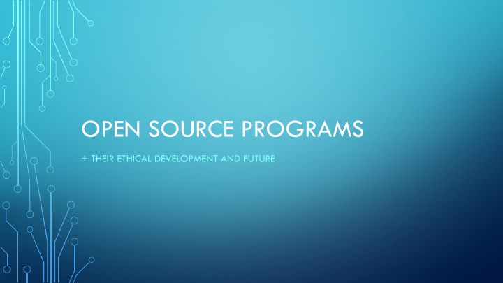 open source programs