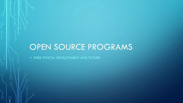 open source programs