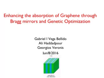 Enhancing the absorption of Graphene through Bragg mirrors and Genetic Optimization   Gabriel I